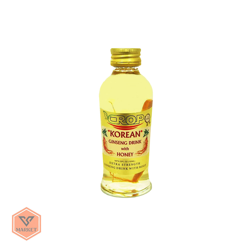 نوشیدنی تقویتی جینسنگ کره‌ای با عسل و ریشه‌ی طبیعی کراپ (CROP) حجم ۱۲۰ میلی‌لیتر — تصویر ۲