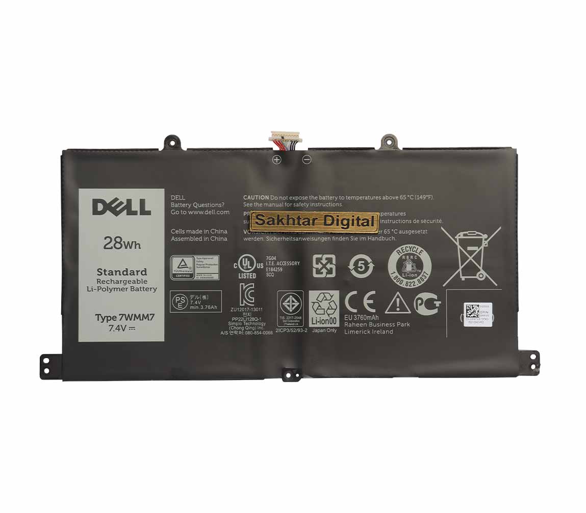 باتری اورجینال لپ تاپ دل Dell Venue 11 Pro 5130 / 7140 — تصویر ۳