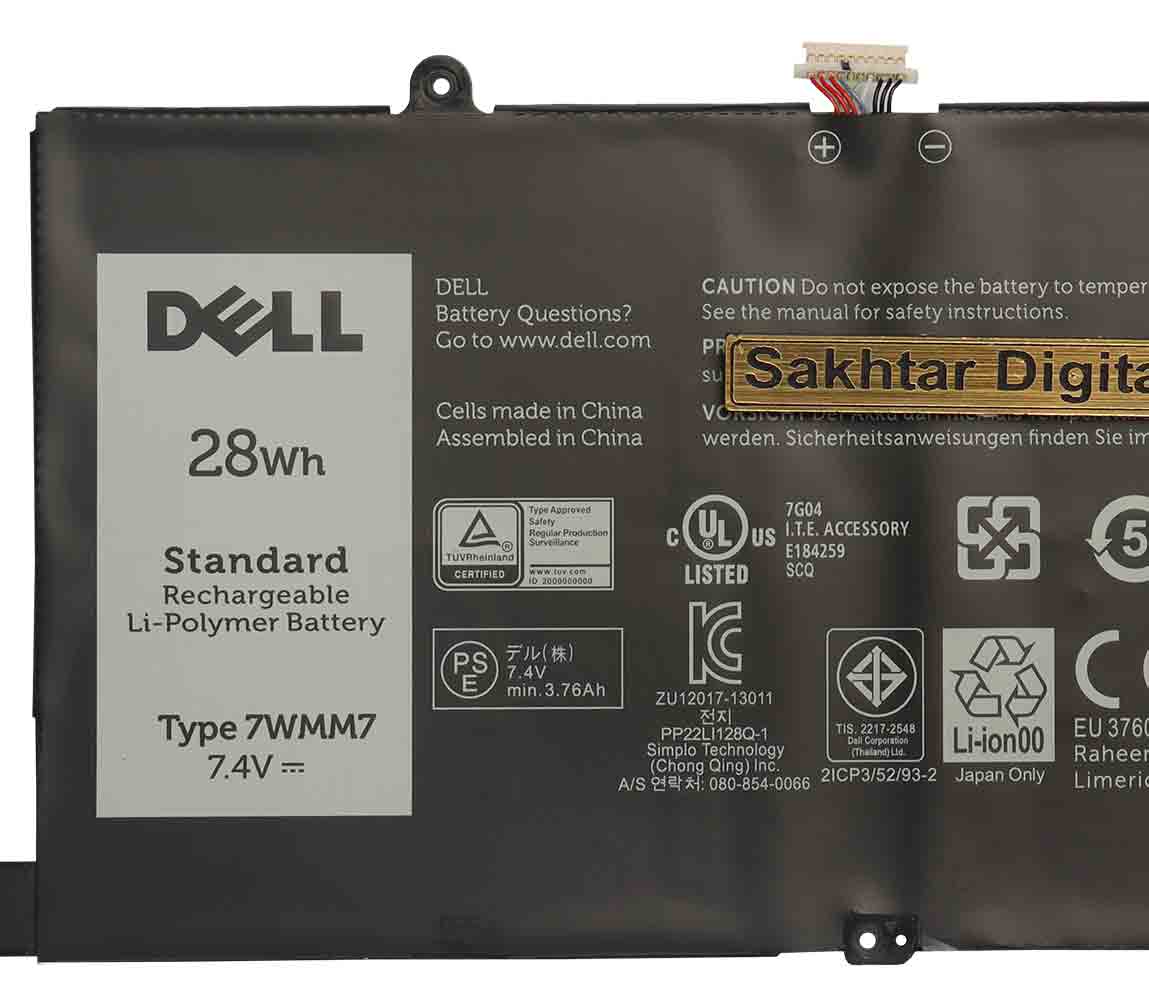 باتری اورجینال لپ تاپ دل Dell Venue 11 Pro 5130 / 7140 — تصویر ۵