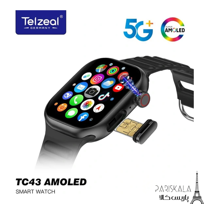 ساعت هوشمند سیمکارت خور تلزیل مدل TELZEAL TC43 — تصویر ۴