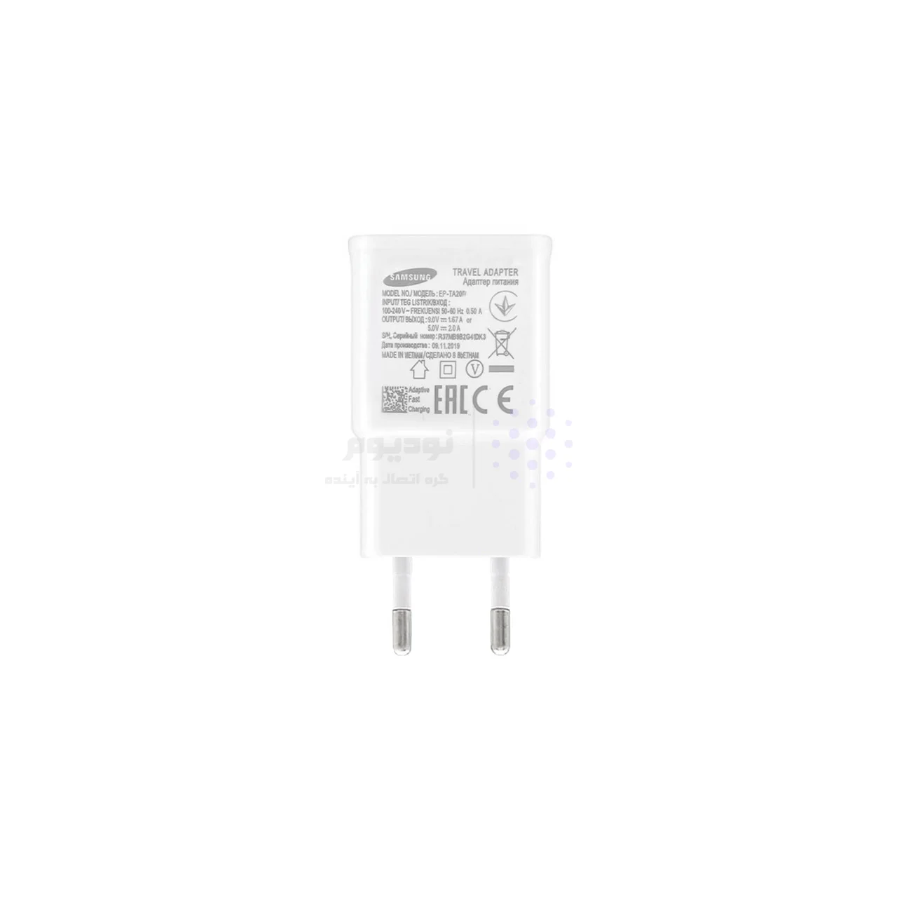 شارژر دیواری تک پورت Samsung S10 QC3 مدل EP-TA200 – سفید — تصویر ۳