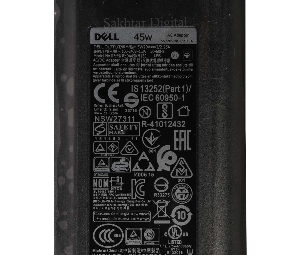 شارژر اورجینال لپ تاپ دل Dell XPS 13 / Latitude 5590 — تصویر ۴