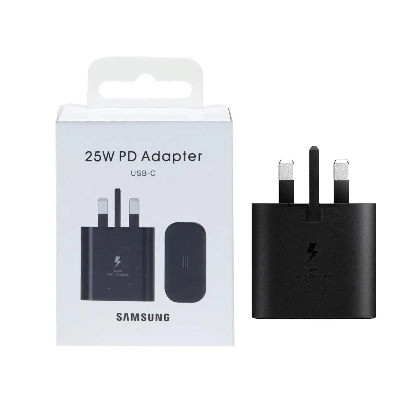 شارژر دیواری سه پین فست و PD تک پورت Samsung مدل EP-TA800 25W – مشکی