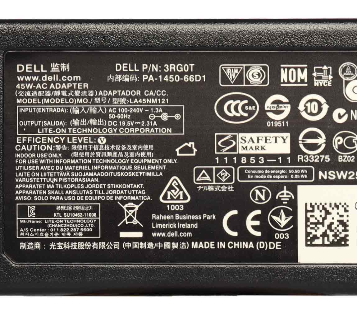 شارژر اورجینال لپ تاپ دل Dell Inspiron 15 / XPS 13 — تصویر ۴
