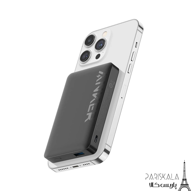 پاوربانک 7.5 وات وایرلس مگ سیف انکر مدل ANKER 334 MAG GO A1642H11 10000mAh — تصویر ۳
