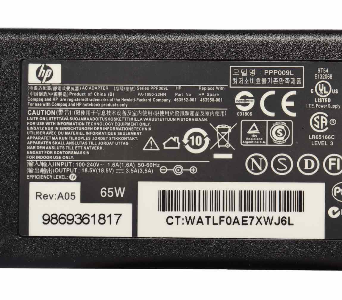 شارژر اورجینال لپ تاپ اچ پی Hp Pavilion DV5100 / Compaq 6720s — تصویر ۴