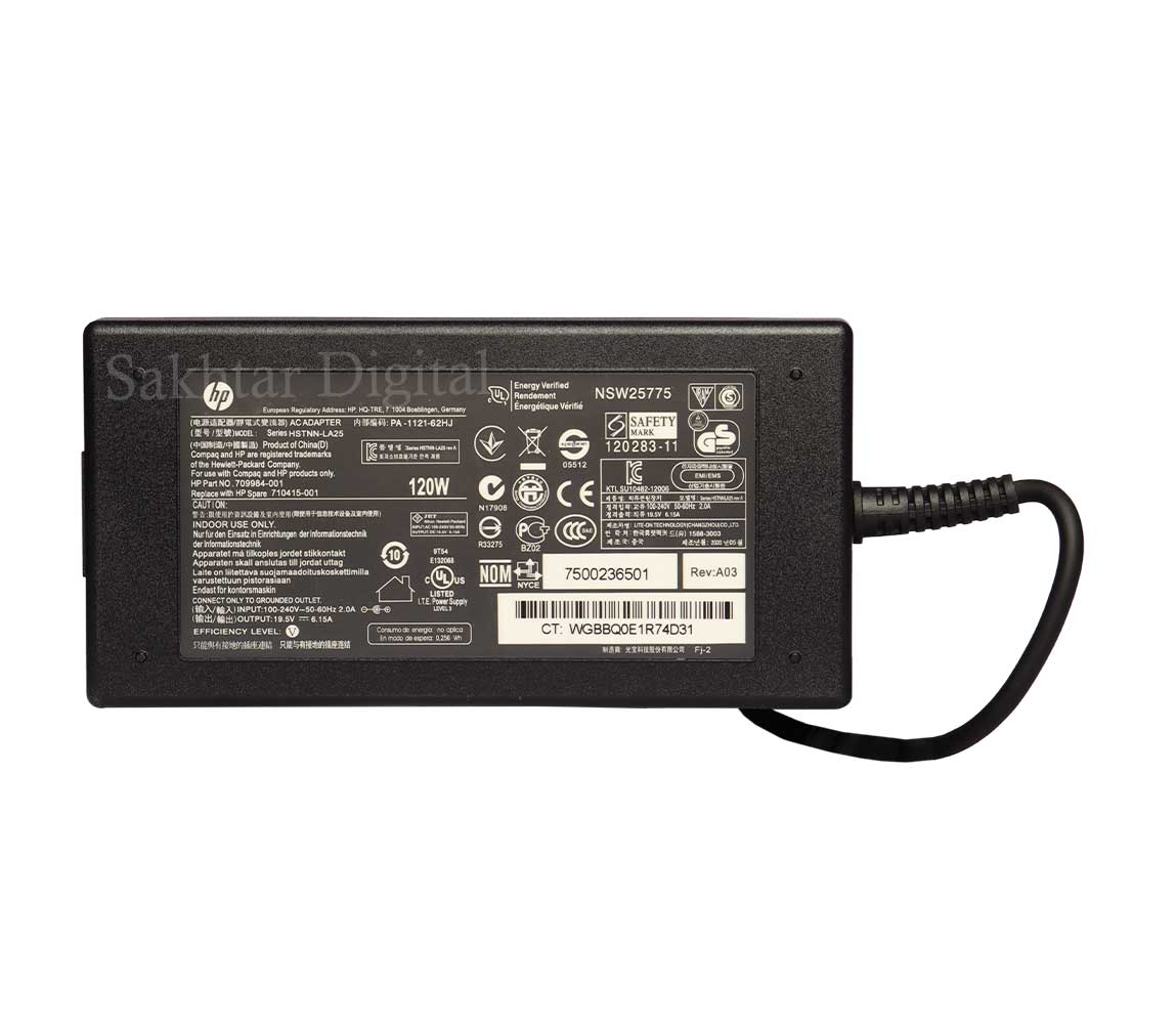 شارژر اورجینال لپ تاپ اچ پی Hp Pavilion DV4 / EliteBook 8540w — تصویر ۳