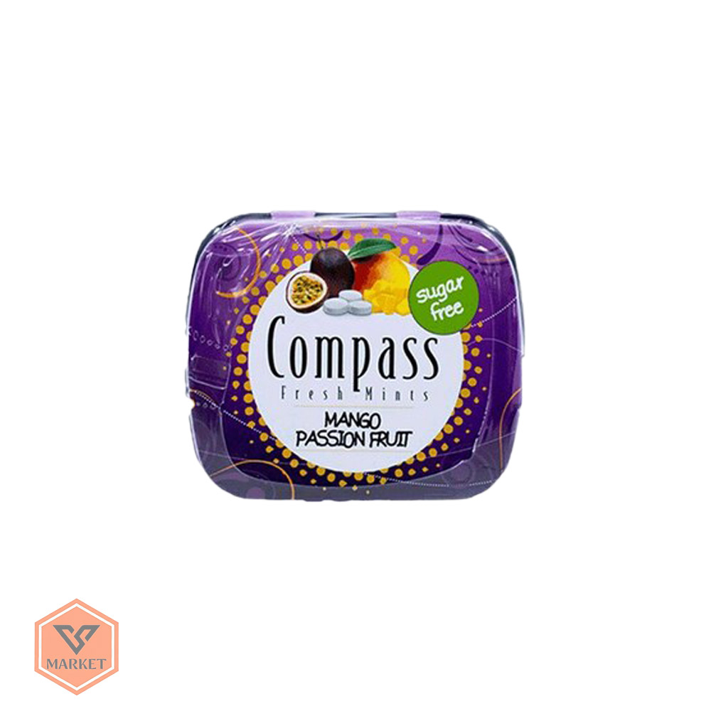 خوشبوکننده دهان کامپس (Compass) طعم انبه و پشن‌فروت (Mango Passion Fruit) – ۱۴ گرمی — تصویر ۲