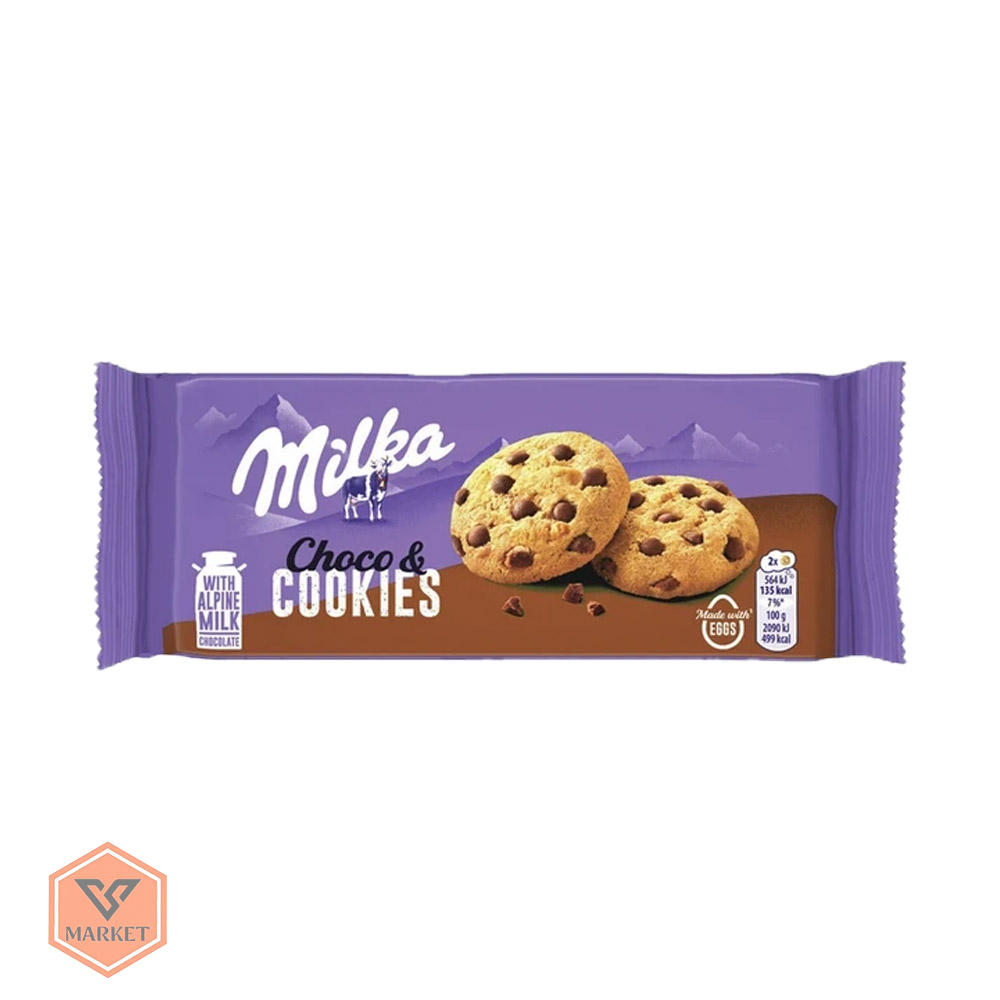 کوکی چیپس شکلاتی میلکا (Milka Choco & Cookies) اصل – ۱۵۲ گرمی — تصویر ۳