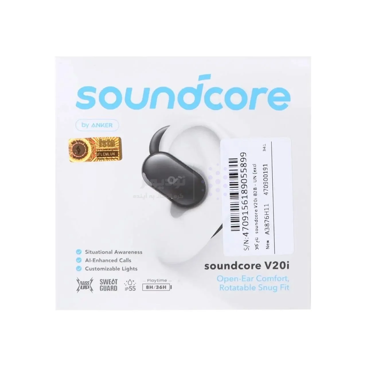هندزفری بلوتوثی ANKER مدل Soundcore V20i A3876H11 – مشکی (گارانتی 18 ماهه شرکتی) — تصویر ۳