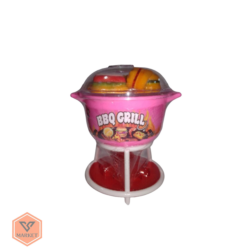 پاستیل فانتزی طرح منقل باربیکیو BBQ Grill (میکس پاستیل فست‌فود) — تصویر ۲