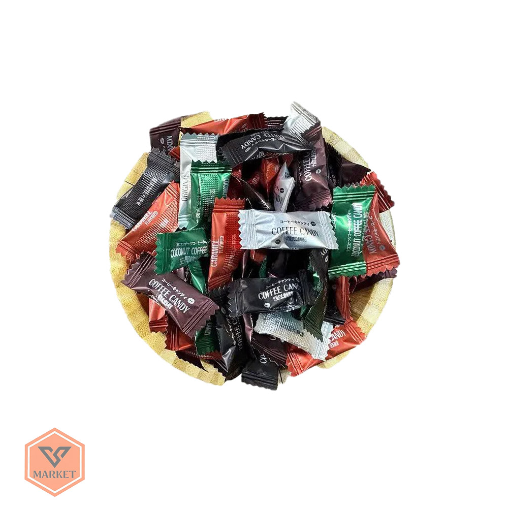 میکس آبنبات قهوه آسیایی (Coffee Candy) – مجموعه‌ای از طعم‌های جذاب نارگیلی، کاراملی و کلاسیک 1000 گرمی