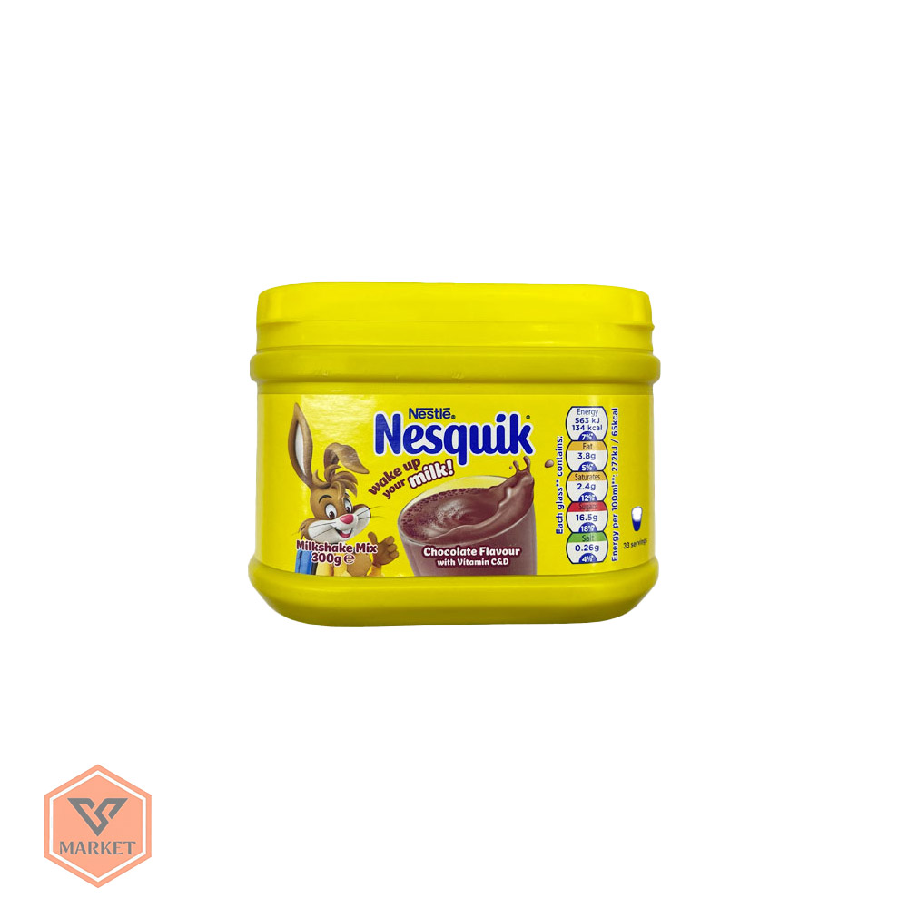 خرید پودر شیر کاکائو (میلک شیک) نسکوئیک نستله غنی شده با ویتامین C و D | وزن 300 گرم