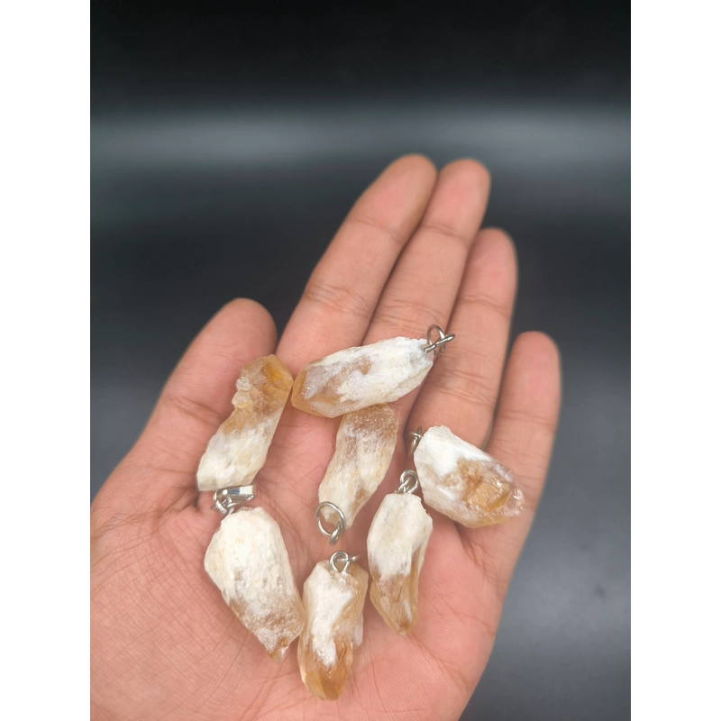 آویز سنگ سیترین معدنی کد 8261 — تصویر ۲