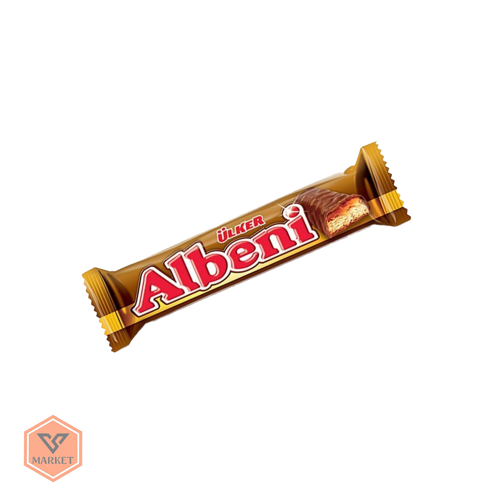 شکلات بیسکویتی با مغز کارامل آلبنی اولکر (Ülker Albeni) – ترکیب جادویی بیسکویت ترد و کارامل کش‌دار — تصویر ۲