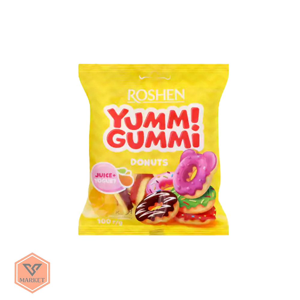 پاستیل Roshen Yummi Gummi Donuts | پاستیل طرح دونات روسن 80 گرمی — تصویر ۲