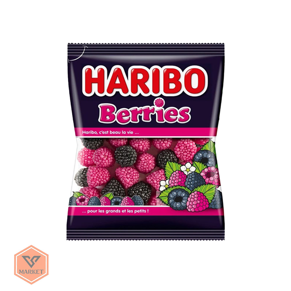 پاستیل هاریبو بریز Haribo Berries | خرید پاستیل خارجی اصل 80 گرمی