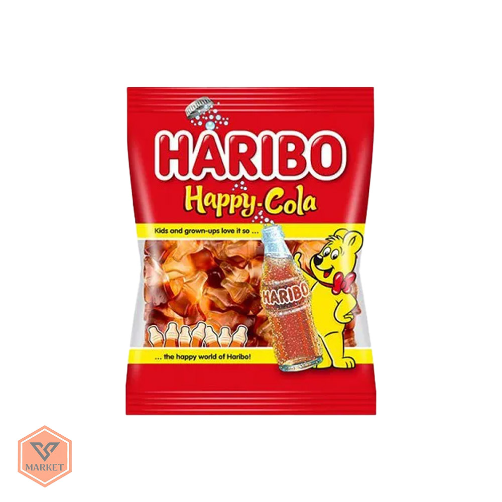 پاستیل هاریبو کولا Haribo Happy Cola | خرید پاستیل خارجی اصل 80 گرمی — تصویر ۳
