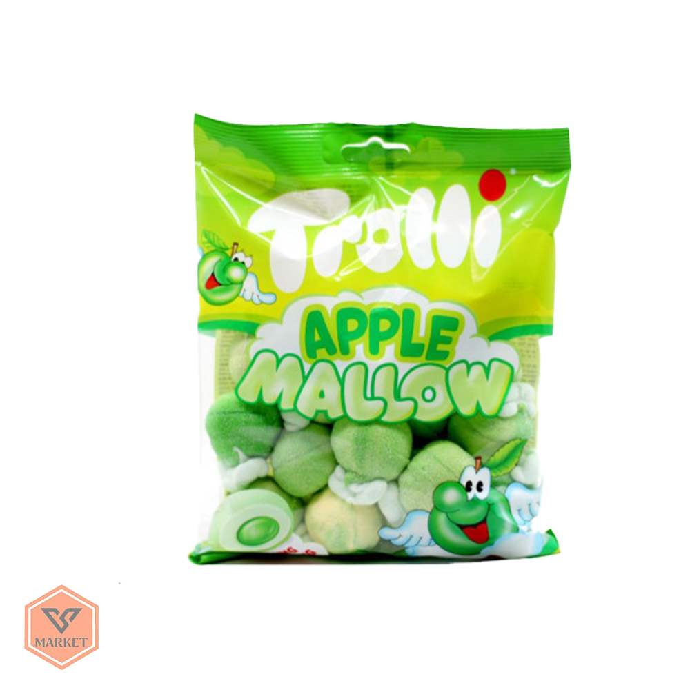 مارشمالو ترولی مغزدار مدل سیب سبز (Trolli Apple Mallow)