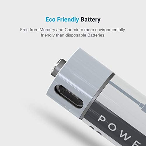 باتری نیم قلمی قابل شارژ با USB مدل Powerology AAA — تصویر ۳