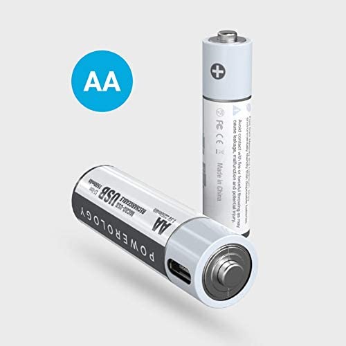 باتری نیم قلمی قابل شارژ با USB مدل Powerology AAA — تصویر ۵