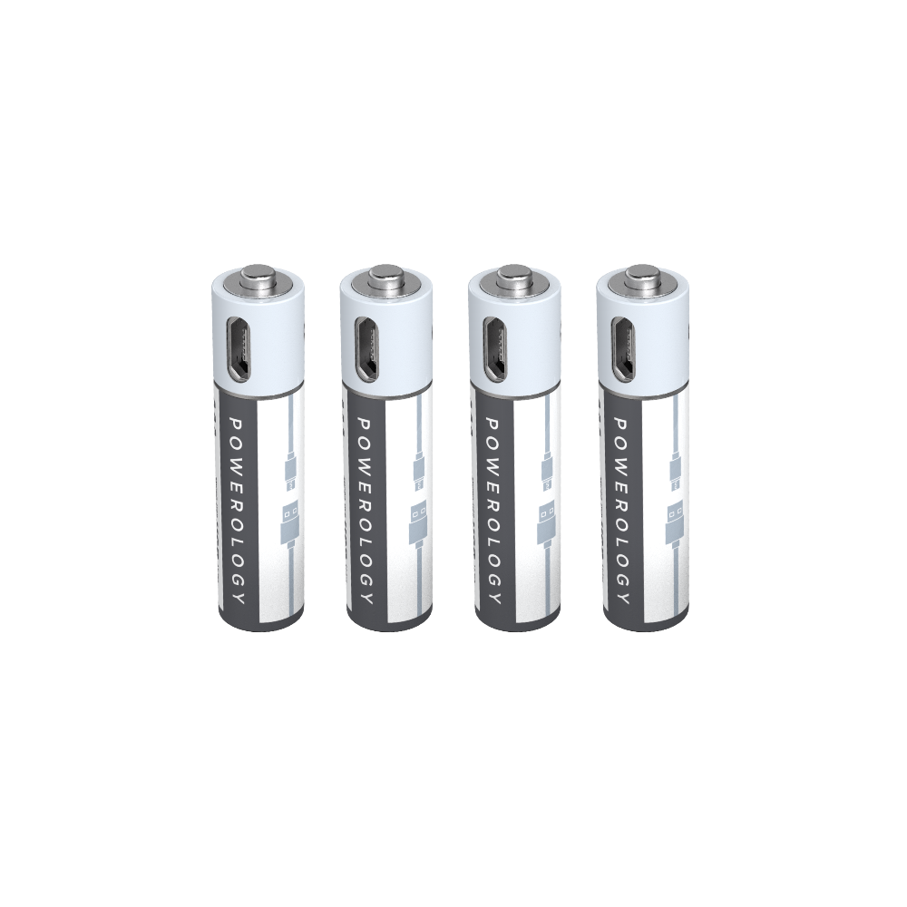 باتری نیم قلمی قابل شارژ با USB مدل Powerology AAA