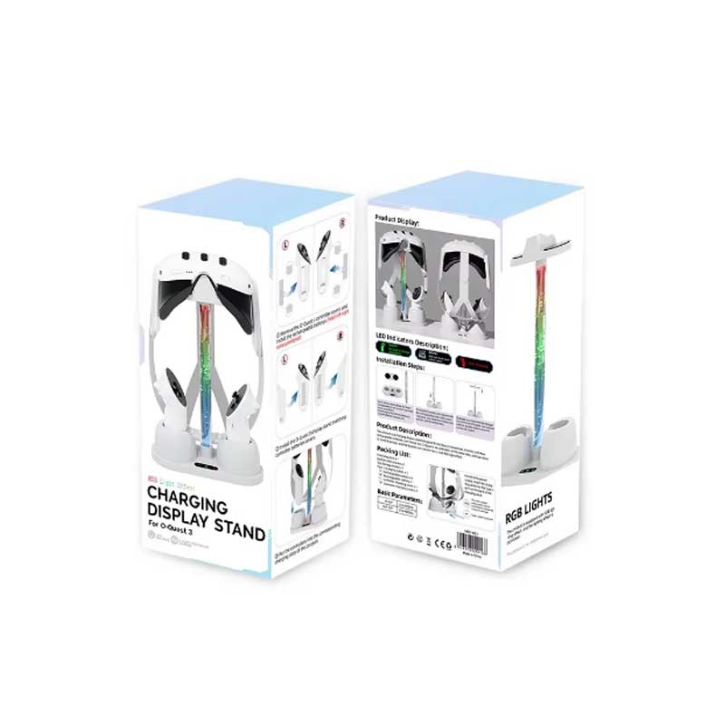پایه شارژر هدست متاکوئست 3 و 3s همراه با نور RGB — تصویر ۸
