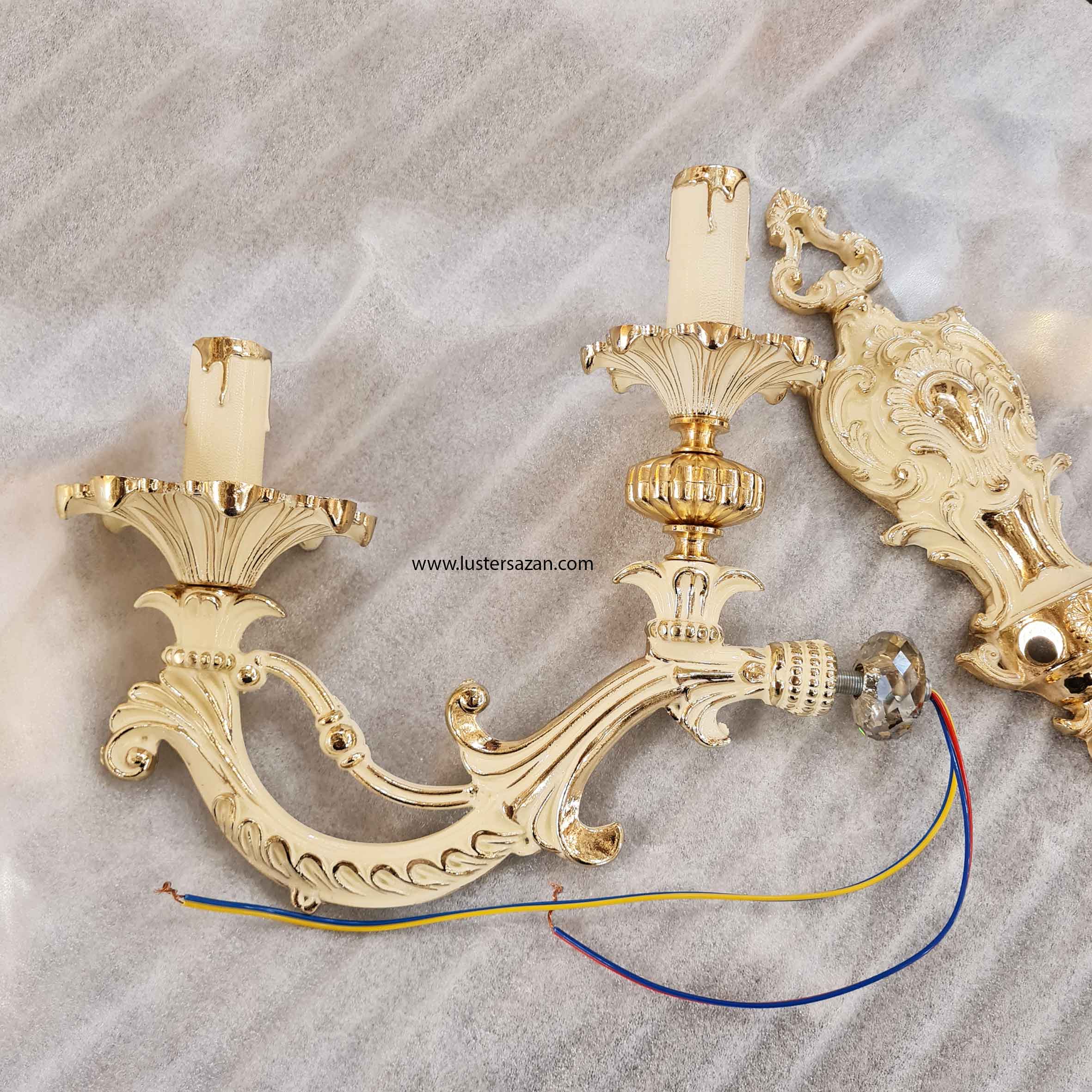 لوستر دیواری کلاسیک D1579-1KT | جلوه‌ای از شکوه دیوارکوب برای دکوراسیون شما — تصویر ۳