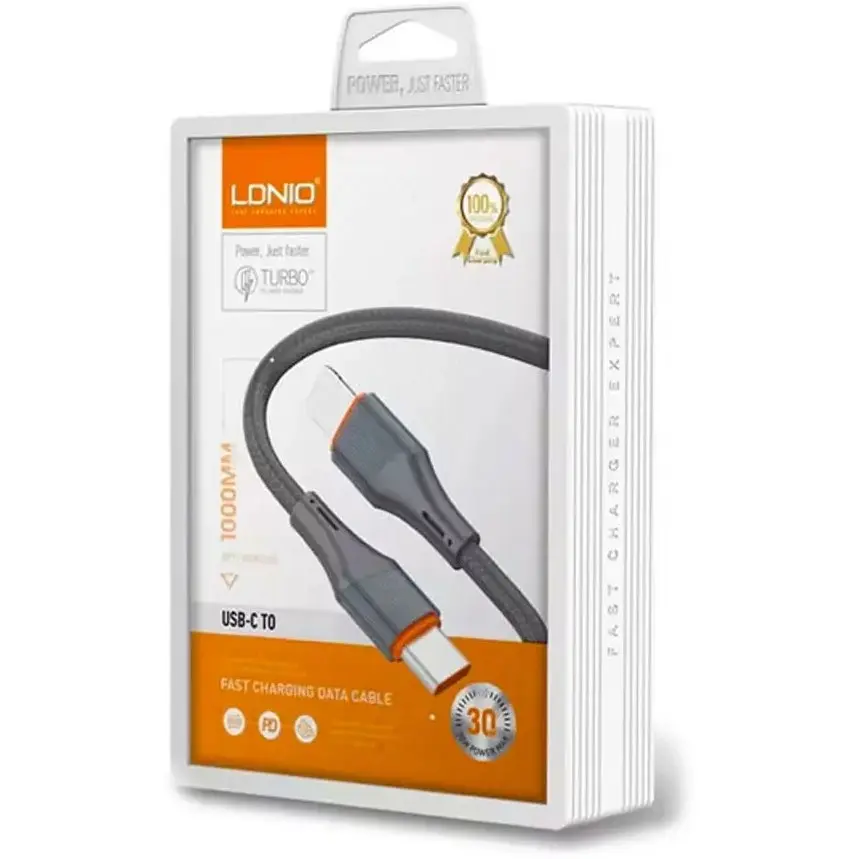 کابل شارژ اپل LDNIO مدل LC631I طول ۱ متر تایپ سی به لایتنینگ — تصویر ۴