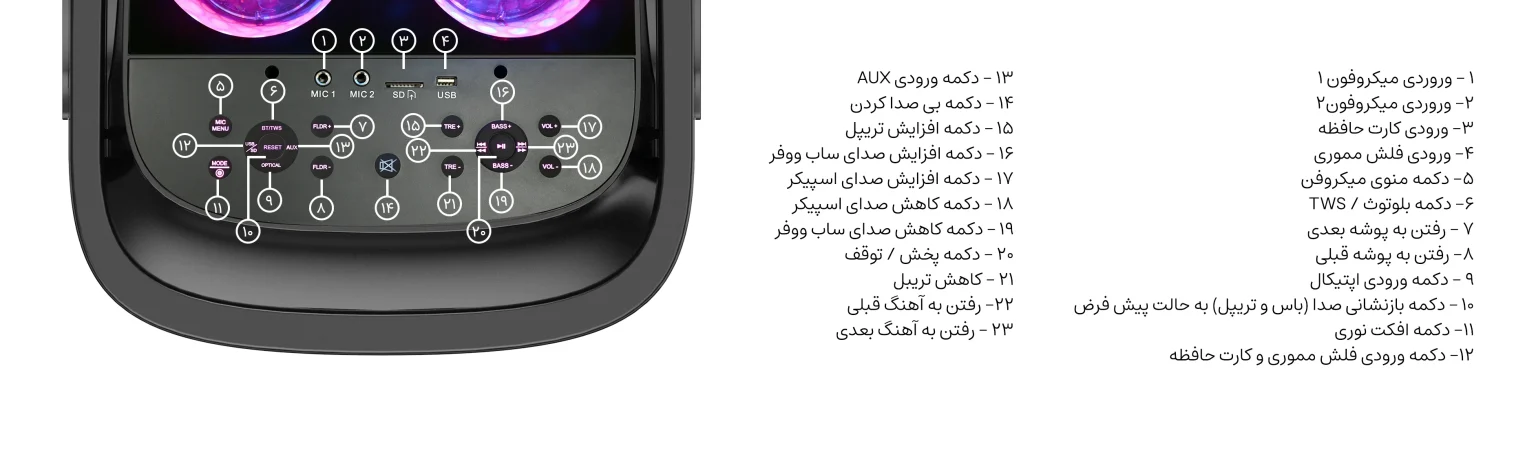 اسپیکر بلوتوثی انرجایزر مدل BTS845 ( یک عدد ویترینی ) — تصویر ۸