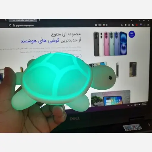 چراغ خواب مدل لاکپشت بدنه سیلیکونی با چهار رنگ نور — تصویر ۷