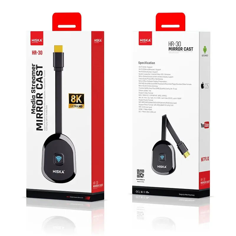 HDMI دانگل هیسکا مدل HR-30 با گارانتی هیسکا سرویس — تصویر ۳