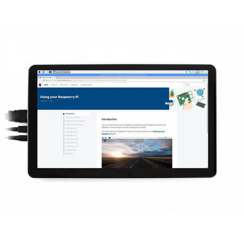 نمایشگر لمسی Waveshare 15.6 رنگی IPS با تاچ خازنی 1920×1080 با ورودی HDMI تایپ H — تصویر ۵