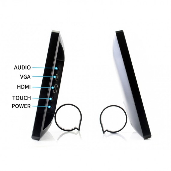نمایشگر لمسی Waveshare 11.6 رنگی IPS لمسی خازنی 1920×1080 با ورودی HDMI دارای کاور شیشه ای تایپ H — تصویر ۳