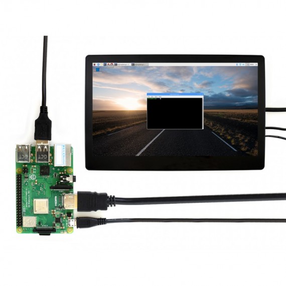 نمایشگر لمسی Waveshare 11.6 رنگی IPS لمسی خازنی 1920×1080 با ورودی HDMI دارای کاور شیشه ای تایپ H — تصویر ۴