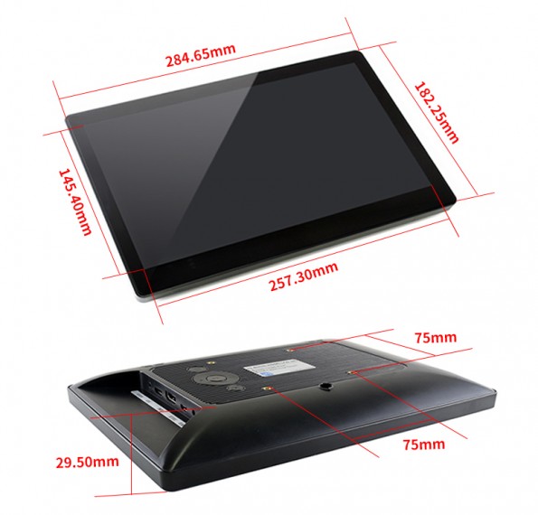 نمایشگر لمسی Waveshare 11.6 رنگی IPS لمسی خازنی 1920×1080 با ورودی HDMI دارای کاور شیشه ای تایپ H — تصویر ۶