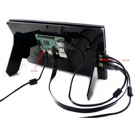 نمایشگر لمسی Waveshare 10.1 رنگی IPS با تاچ خازنی 1280×800 با ورودی HDMI به همراه قاب مدل B — تصویر ۳