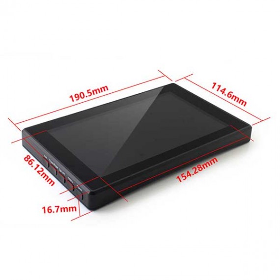 نمایشگر لمسی Waveshare 7″ IPS خازنی رنگی 1024×600 تایپ H مولتی سیستم با کاور شیشه ای — تصویر ۶