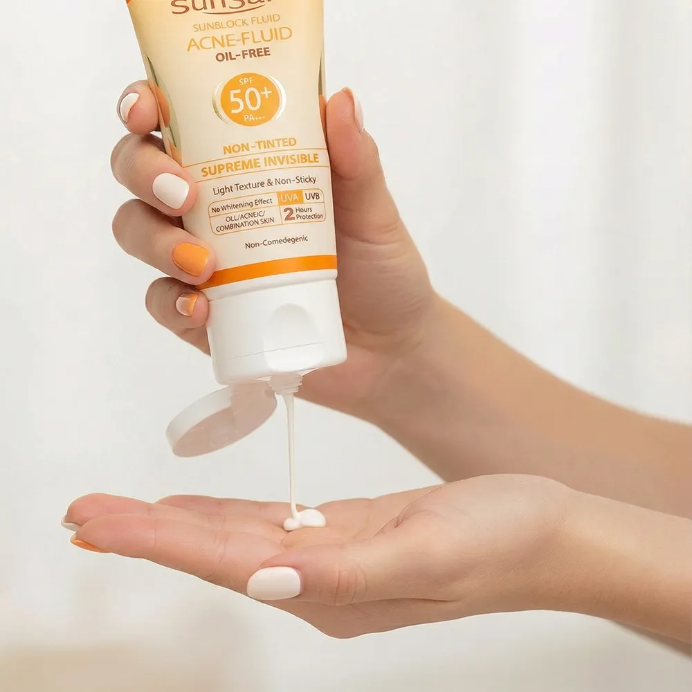 فلوئید ضد آفتاب SPF 50 سان سیف فاقد چربی — تصویر ۳