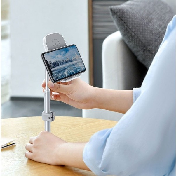 هولدر و شارژر وایرلس بیسوس Baseus Literary Youth Desktop Bracket SUWY-D0S توان 15 وات — تصویر ۸