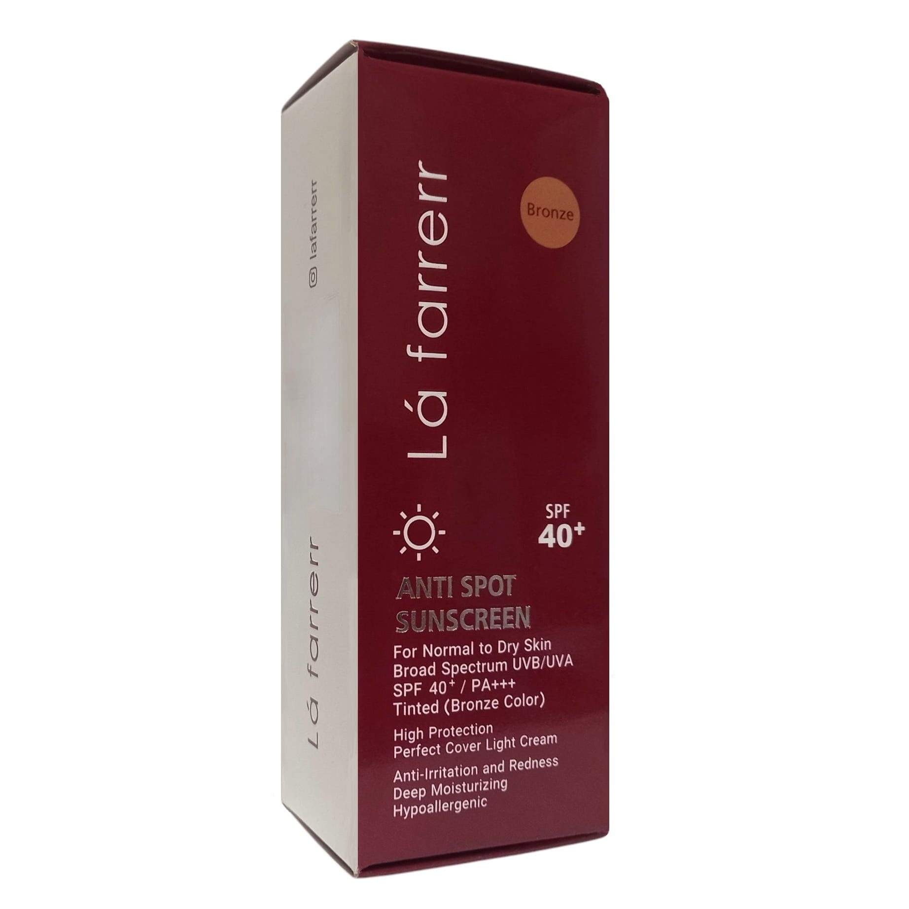 کرم ضد آفتاب و ضد لک رنگی SPF 40 لافارر مخصوص پوست خشک — تصویر ۳