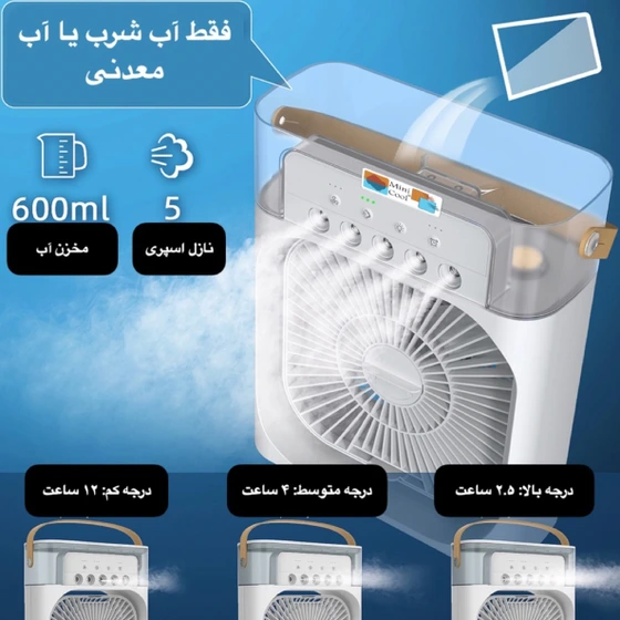 پنکه رومیزی مه پاش تایمر دار — تصویر ۳