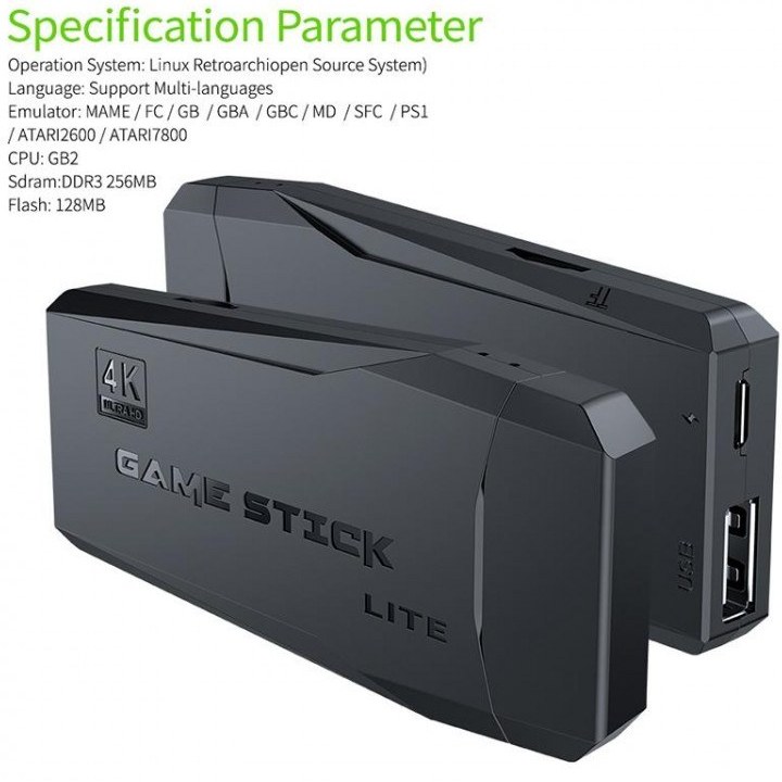 کنسول بازی بی‌سیم مدل 2.4G Wireless Controller Gamepad-4K Game Stick Lite — تصویر ۳