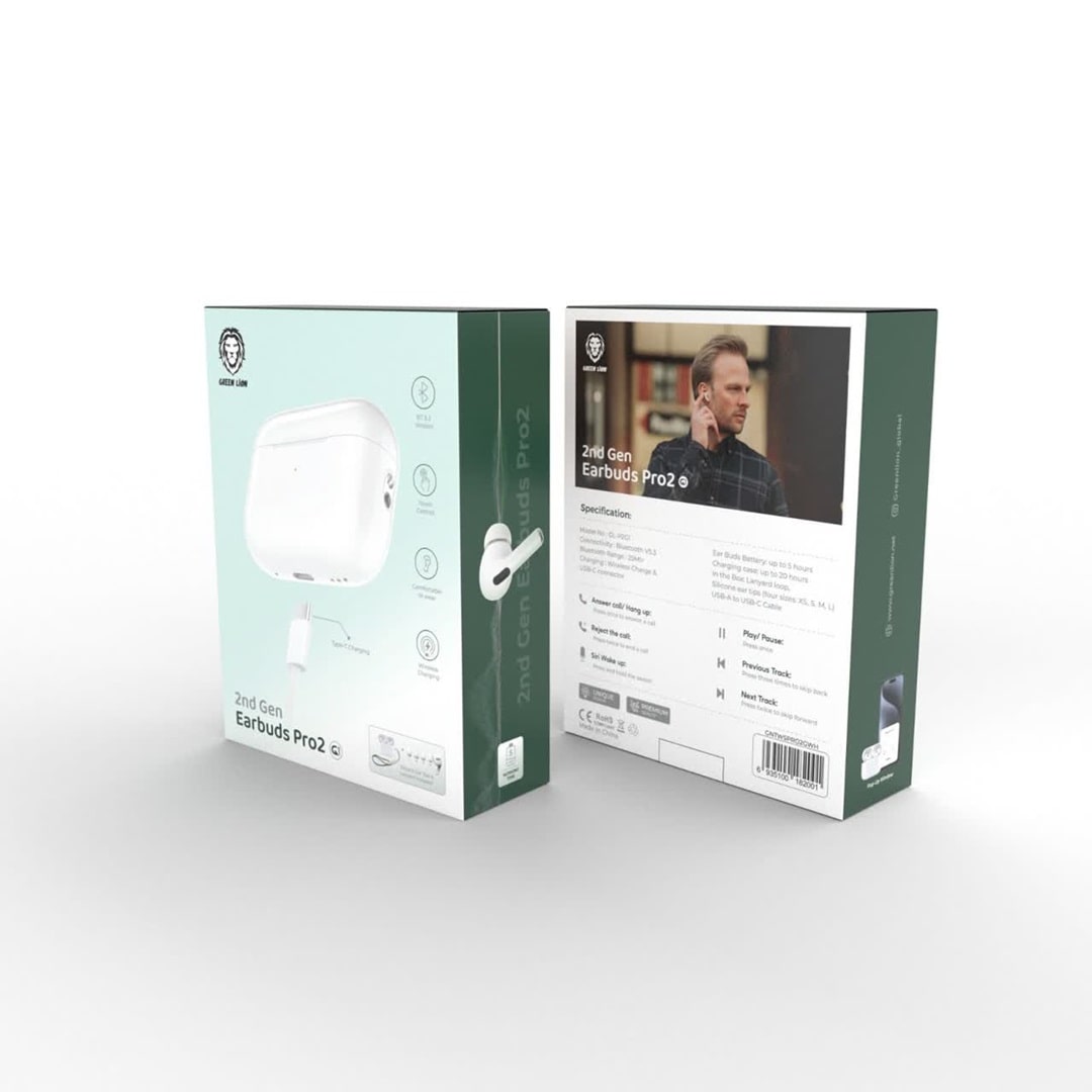 ایرپاد پرو 2 (نسل دوم) گرین لاین Green Earbuds Pro 2 (2nd Gen) — تصویر ۴