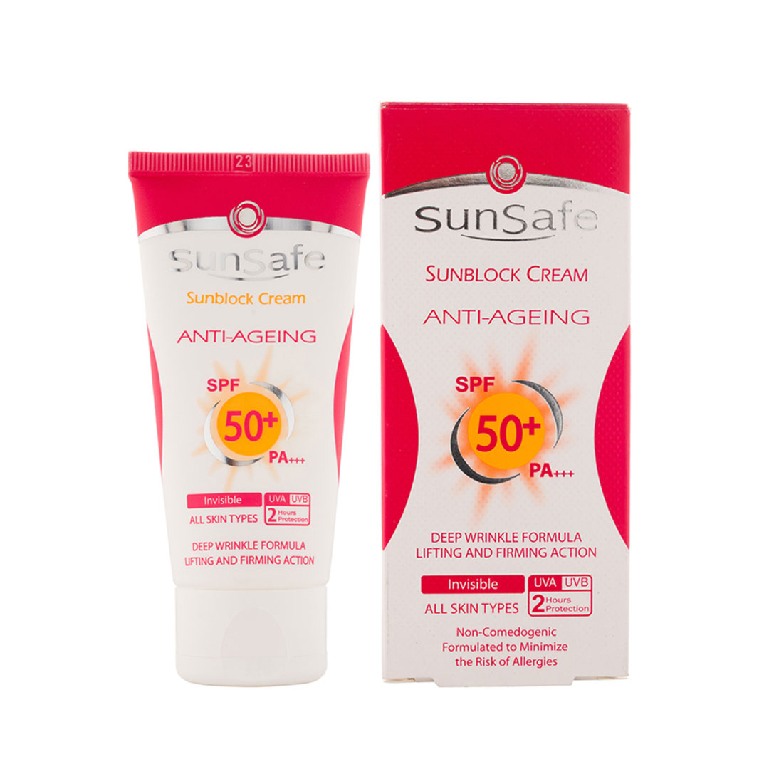 کرم ضد آفتاب و ضد چروک سان سیف SPF 50 — تصویر ۵