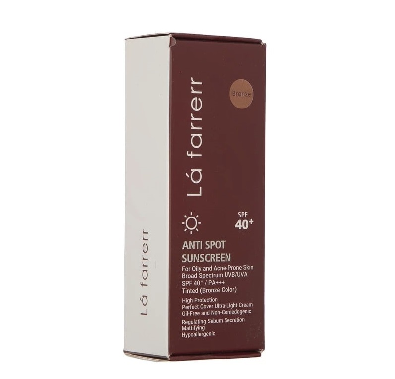 کرم ضد آفتاب و ضد لک رنگی لافارر SPF 40 مناسب پوست چرب — تصویر ۵