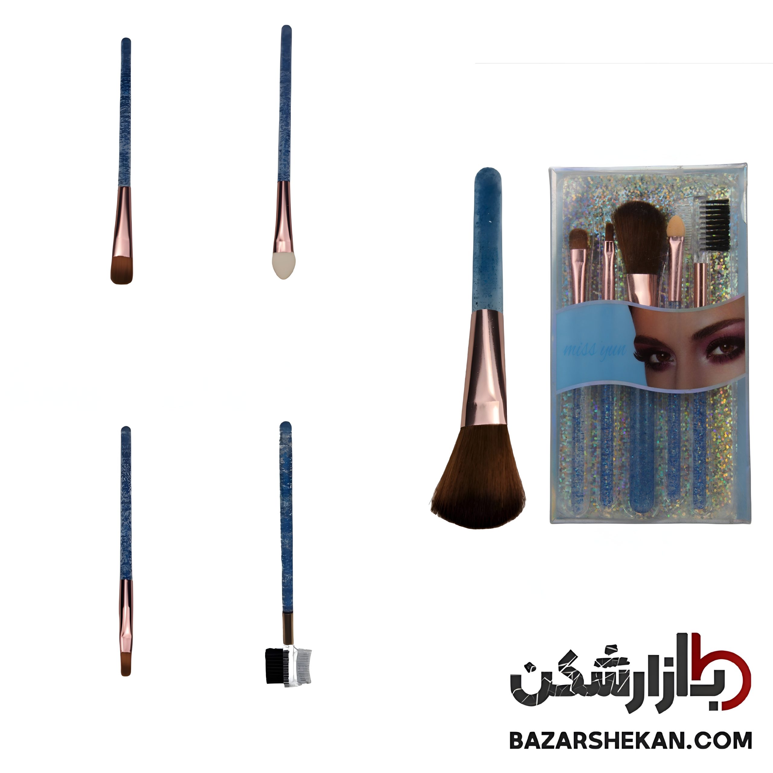ست دسته اکلیلی براش(BRUSH) آرایشی حرفه ای 5 تایی — تصویر ۴