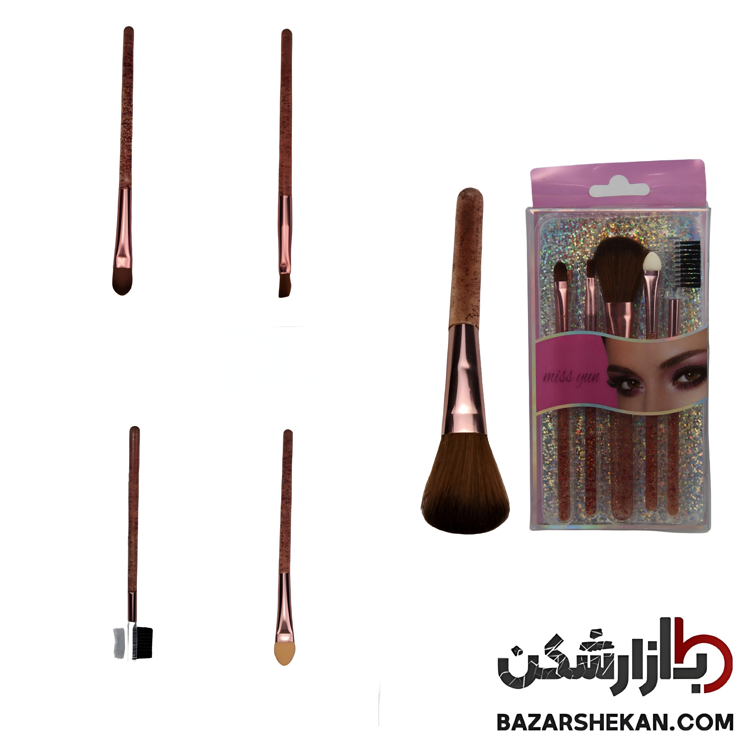 ست دسته اکلیلی براش(BRUSH) آرایشی حرفه ای 5 تایی — تصویر ۵