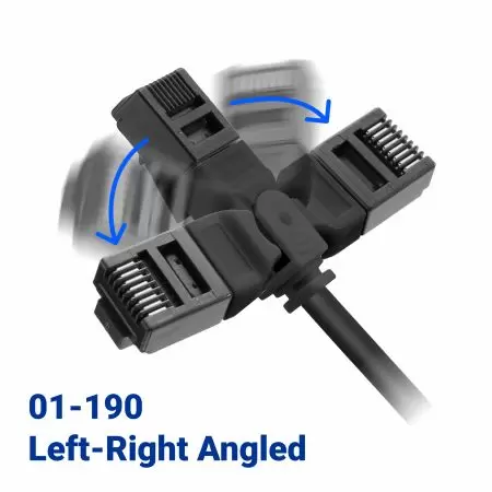 پچ کورد با سوکت خم شو راستگرد/ چپگرد واندرفول Wonderful Cat. 6 U/UTP 28 AWG Bendable Patch Cord — تصویر ۴
