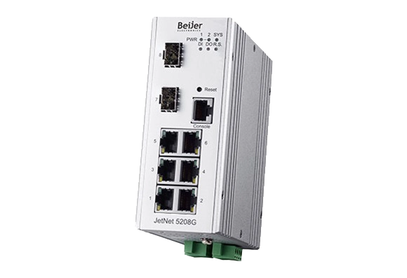 سوئیچ صنعتی 10 پورت مدیریتی کرنیکس JetNet 5208G-2F — تصویر ۲